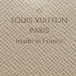 Pre Owned Louis Vuitton Beige Damier Azur Canvas Emilie Wallet
