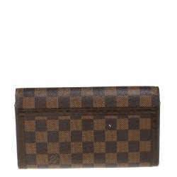 مملوكة مسبقًا Louis Vuitton Damier Ebene Coated Canvas And Leather Venice Wallet