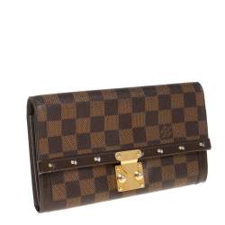 مملوكة مسبقًا Louis Vuitton Damier Ebene Coated Canvas And Leather Venice Wallet