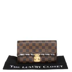 مملوكة مسبقًا Louis Vuitton Damier Ebene Coated Canvas And Leather Venice Wallet