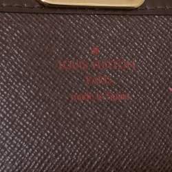 مملوكة مسبقًا Louis Vuitton Damier Ebene Coated Canvas And Leather Venice Wallet