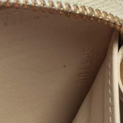 Pre Owned Louis Vuitton Blanc Corail Monogram Vernis Zippy Wallet