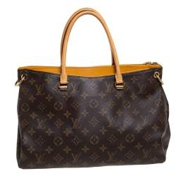 Pre Owned Louis Vuitton Saffron Monogram Canvas Pallas Bag