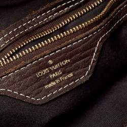 Pre Owned Louis Vuitton Ebene Monogram Mini Lin Canvas Bucket Bag
