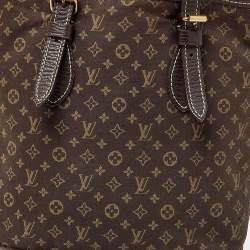 Pre Owned Louis Vuitton Ebene Monogram Mini Lin Canvas Bucket Bag