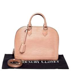 مملوكة مسبقًا حقيبة لوي فيتون ألما پي إم جلد إيبي وردي فاتح 