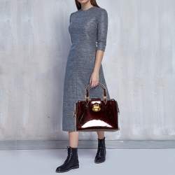 Pre Owned Louis Vuitton Amarante Monogram Vernis Melrose Avenue Bag