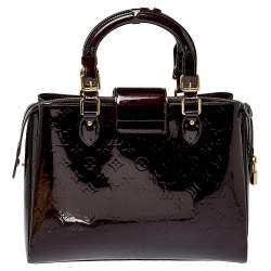 Pre Owned Louis Vuitton Amarante Monogram Vernis Melrose Avenue Bag