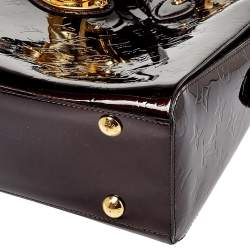 Pre Owned Louis Vuitton Amarante Monogram Vernis Melrose Avenue Bag