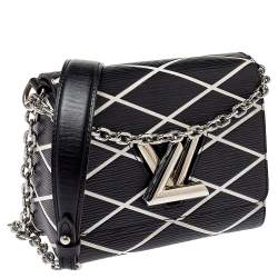 مملوكة مسبقًا Louis Vuitton Black/White Malletage Epi Leather Twist PM Bag