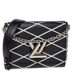 Louis Vuitton Black/White Malletage Epi Leather Twist PM Bag Louis