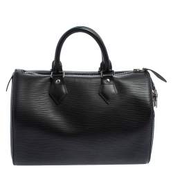 Pre Owned Louis Vuitton Black Epi Leather Speedy 25 Bag