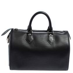 Pre Owned Louis Vuitton Black Epi Leather Speedy 25 Bag