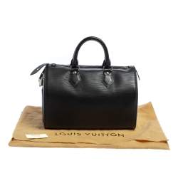 Pre Owned Louis Vuitton Black Epi Leather Speedy 25 Bag