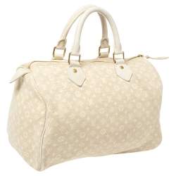 Pre Owned حقيبة لوي فيتون سبيدي 30 كانفاس مونوغرامي ميني لين رملي