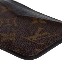 Pre Owned حافظة بطاقات لوي فيتون نيو بورت كارتس كانفاس مونوغرامي  ماكاسار 