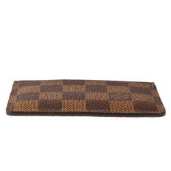 Pre Owned Louis Vuitton Damier Ebene Canvas Card Holder