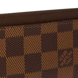 Pre Owned Louis Vuitton Damier Ebene Canvas Card Holder