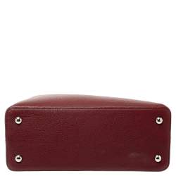 Pre Owned Louis Vuitton Bordeaux Taurillon Leather and Python Capucines MM Bag