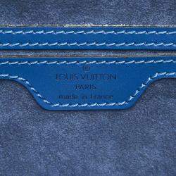 Pre Owned Louis Vuitton Blue Epi Leather Soufflot Bag