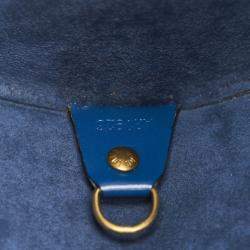 Pre Owned Louis Vuitton Blue Epi Leather Soufflot Bag