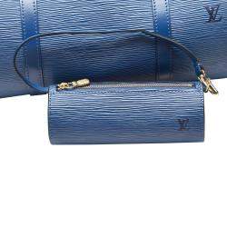 Pre Owned Louis Vuitton Blue Epi Leather Soufflot Bag