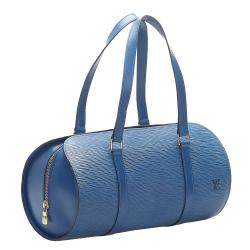 Pre Owned Louis Vuitton Blue Epi Leather Soufflot Bag