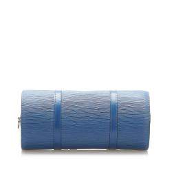 Pre Owned Louis Vuitton Blue Epi Leather Soufflot Bag