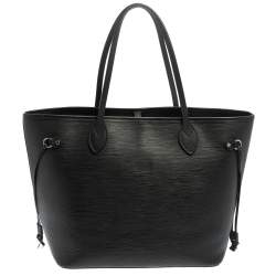 Pre Owned حقيبة لوي فيتون نيفرفول جلد أيبي أسود MM