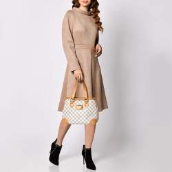 Pre Owned Louis Vuitton Damier Azur Canvas Hampstead PM Bag