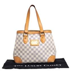 Pre Owned Louis Vuitton Damier Azur Canvas Hampstead PM Bag