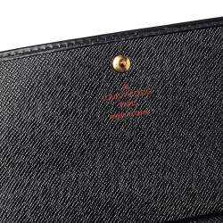 مملوكة مسبقًا Louis Vuitton Black Epi Porte Tresor International Long Wallet