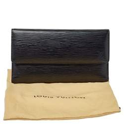 مملوكة مسبقًا Louis Vuitton Black Epi Porte Tresor International Long Wallet