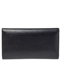 مملوكة مسبقًا Louis Vuitton Black Epi Porte Tresor International Long Wallet