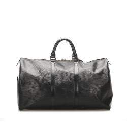 Pre Owned Louis Vuitton Black Epi Leather Keepall 50 Bag