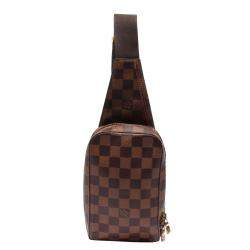 Pre Owned Louis Vuitton Brown Damier  Geronimos Belt Bag