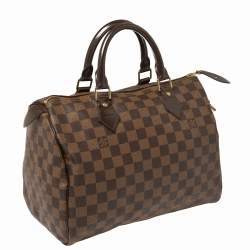 Pre Owned Louis Vuitton Damier Ebene Canvas Speedy 30 Bag