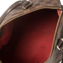 Pre Owned Louis Vuitton Damier Ebene Canvas Speedy 30 Bag