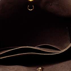 Pre Owned Louis Vuitton Black Leather and Monogram Canvas Kimono MM Bag 