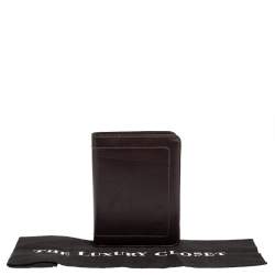 Pre Owned محفظة لوي فيتون جلد بني مضغوطة