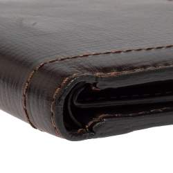 Pre Owned محفظة لوي فيتون جلد بني مضغوطة