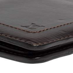 Pre Owned محفظة لوي فيتون جلد بني مضغوطة