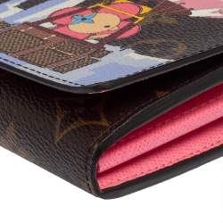 Pre Owned Louis Vuitton Brown Monogram Canvas Vivienne Shanghai Sarah Wallet