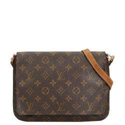 Louis Vuitton - Damier Ebene Musette Tango Short Strap on Designer Wardrobe