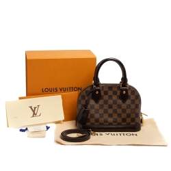 Pre Owned حقيبة لوي فيتون ألما بي بي كانفاس دامييه إيبني 