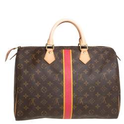 Pre Owned حقيبة لوي فيتون ماي LV هيريتاج سبيدي 35 كانفاس مونوغرامي 
