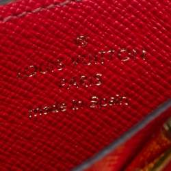 Pre Owned محفظة بطاقات لوي فيتون كيمونو كانفاس وجلد أحمر مونوغرامي