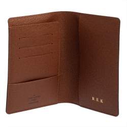 Brown Monogram Repurposed LV Passport Wallet