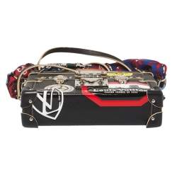 Pre Owned Louis Vuitton Black Epi Leather Limited Edition World Tour Petite Malle Bag