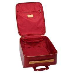 Pre Owned Louis Vuitton Red Monogram Vernis Pegase 45 Suitcase Bag